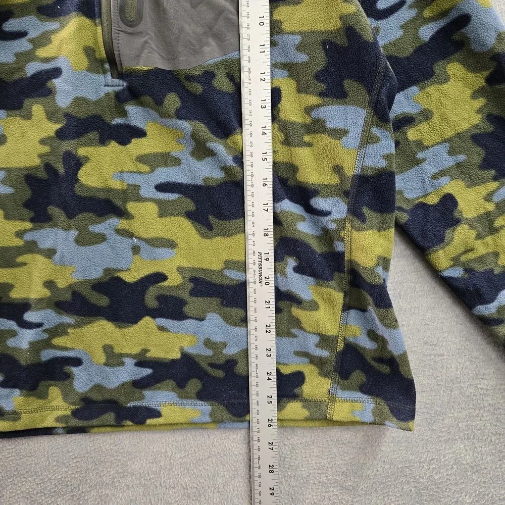 Eddie Bauer‎ Men Sweatshirt L Green Ascent Nylon Camouflage Fleece Gorpcore
